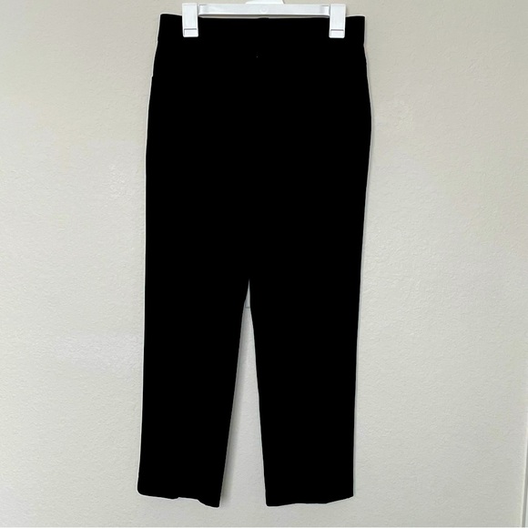 Ribkoff Black Mid-Rise Crop Slit Hem Pants 8